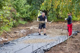 Petanque v priebehu prác